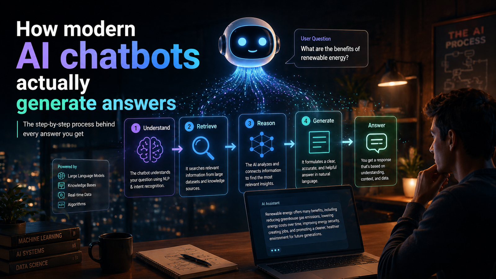 How Modern AI Chatbots Actually Generate Answers